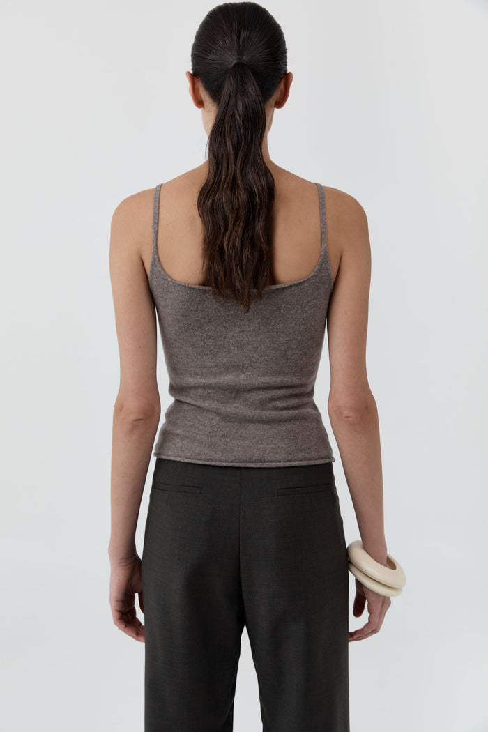 Merino Wool Slim Tank - Vapor