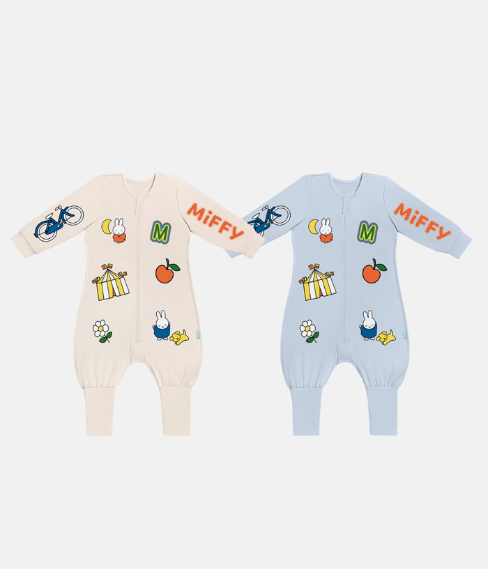 Miffy Footed Sleep Bag 2 Piece Bundle | 1.0 TOG | Birch | Blue