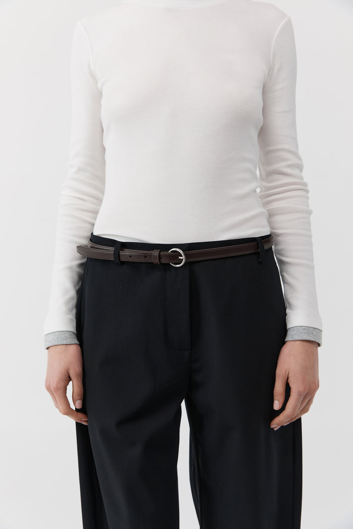 Minimal Slim Belt - Coffee