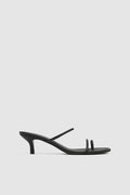 Minimal Strap Heel - Black