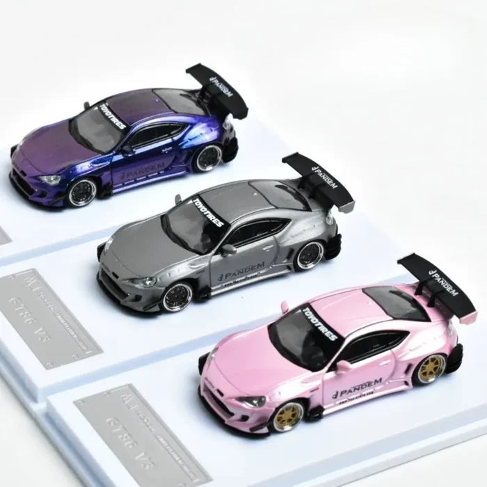 MJ 1:64 Toyota GT86 v3 Pandem Die Casting Alloy Car Model Desktop Ornament Collection Souvenir Male Gift.