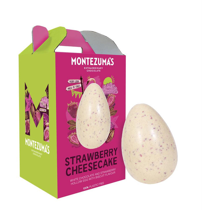 White Chocolate Hollow Egg with Strawberry & Biscuit 150g
