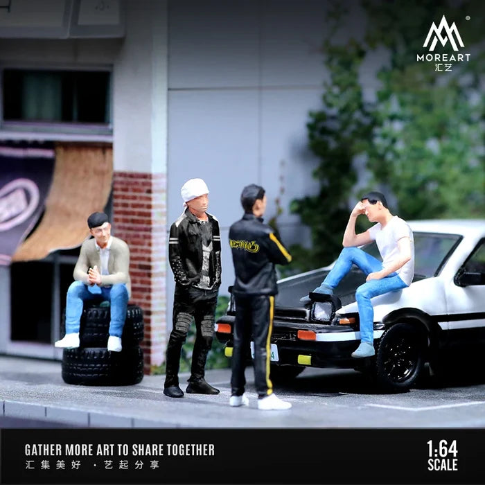 MoreArt 1:64 First Text D Movie Version Of The Four-Figure Model Set, Action & Toy Figures, Car Decoration