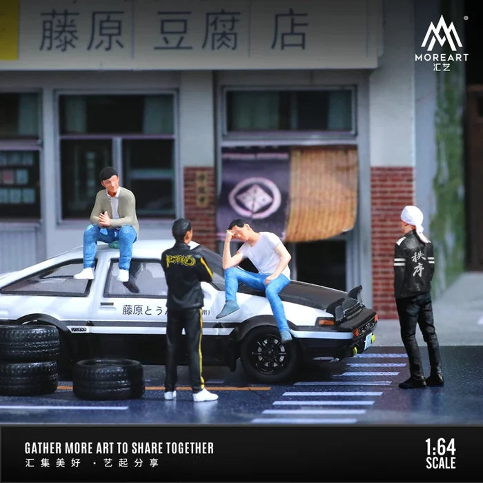 MoreArt 1:64 First Text D Movie Version Of The Four-Figure Model Set, Action & Toy Figures, Car Decoration