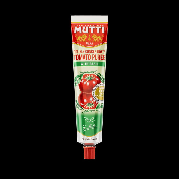 Mutti Double Concentrate Tomato Puree With Basil 130g
