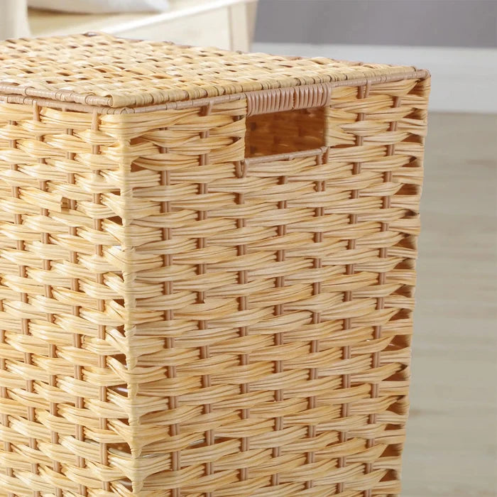 Natural Wicker Laundry Basket with Lid