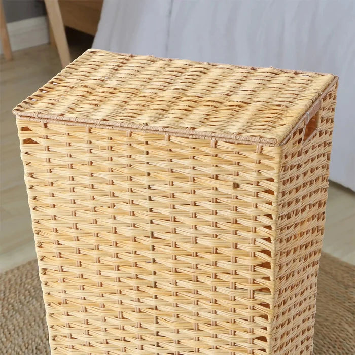 Natural Wicker Laundry Basket with Lid