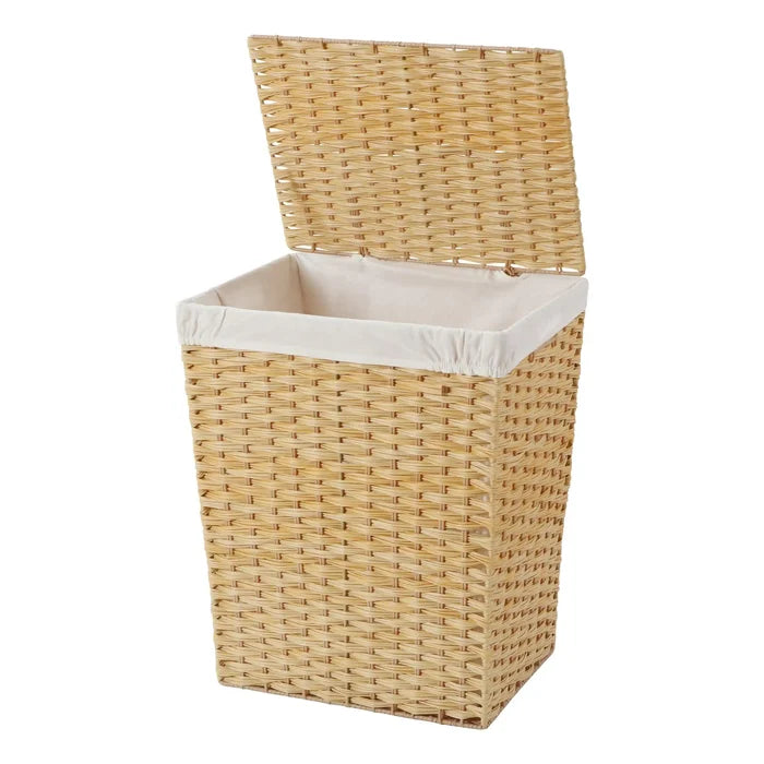Natural Wicker Laundry Basket with Lid