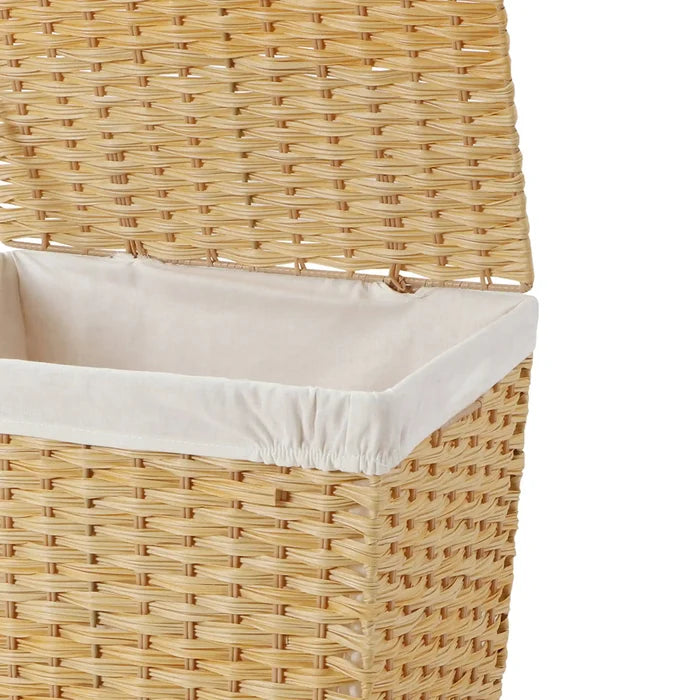 Natural Wicker Laundry Basket with Lid