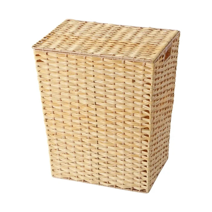 Natural Wicker Laundry Basket with Lid