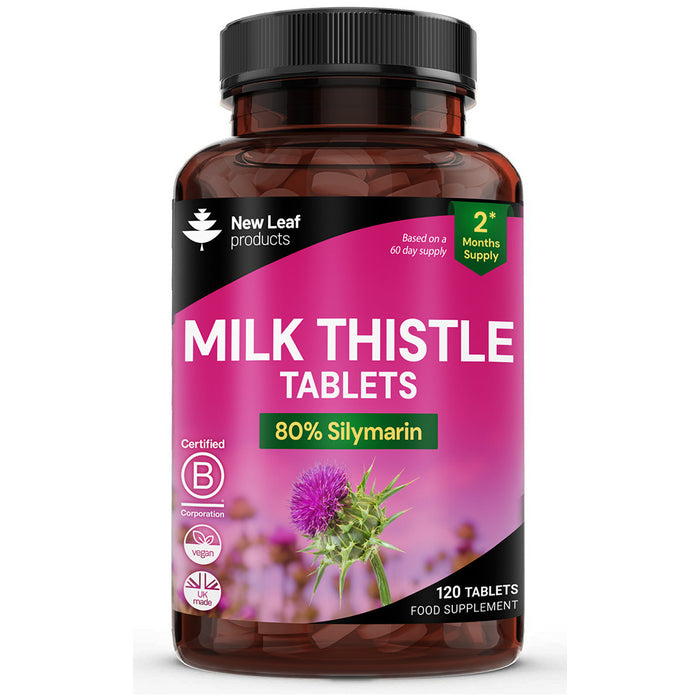 Milk Thistle 4000mg Tablets - 80% Silymarin 120 Vegan Tablets