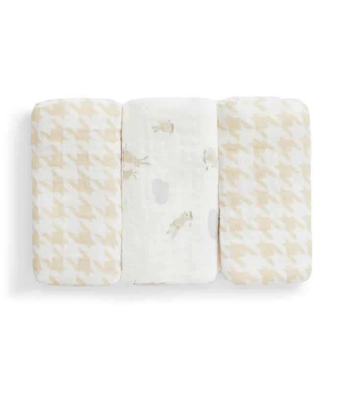 Newborn Gift Bundle 1.0 TOG | Swaddle Up, Towel, Wash Cloth | Houndstooth