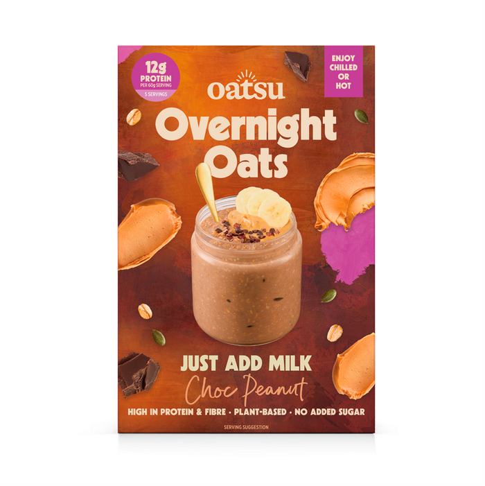 Oatsu Choc Peanut Just Add Milk Overnight Oats 300g