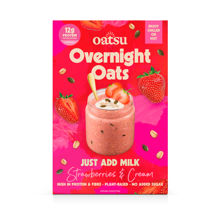 Oatsu Strawberries & Cream Just Add Milk Overnight Oats 300g