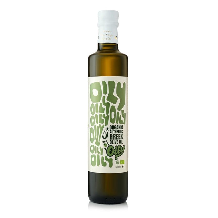 Oily Organic Greek Extra Virgin Olive Oil Glass Bottle 500ml