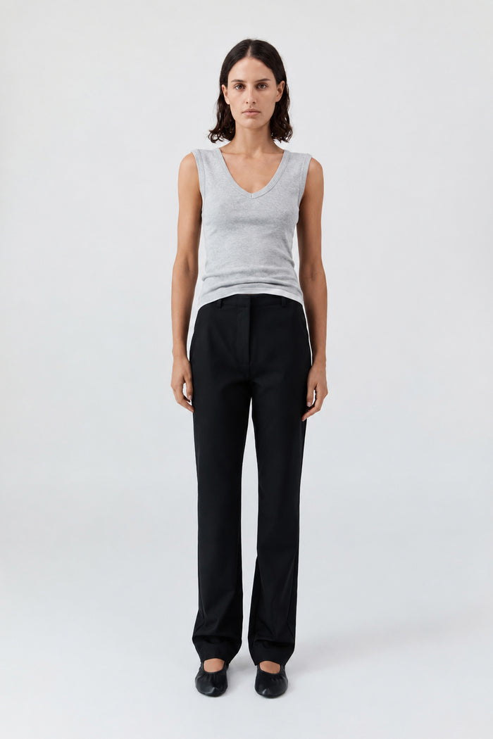 Organic Cotton 90s Top - Grey Marle