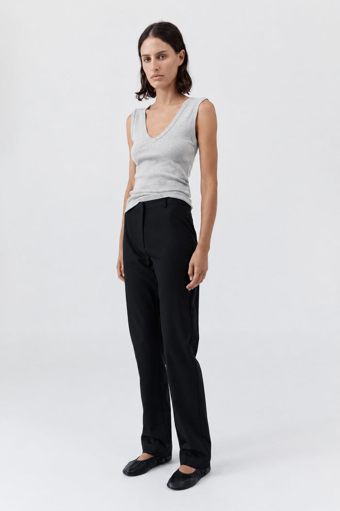 Organic Cotton 90s Top - Grey Marle