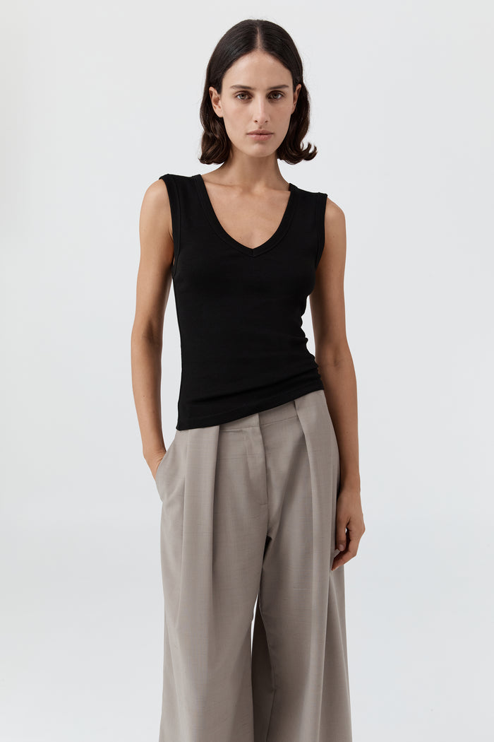 Organic Cotton 90s Top - Jet Black