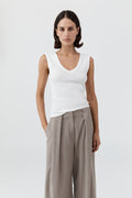 Organic Cotton 90s Top - White