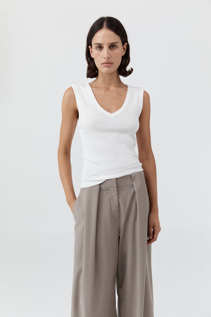 Organic Cotton 90s Top - White