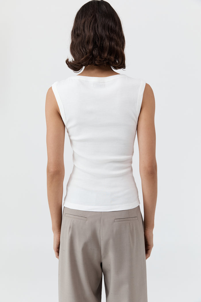 Organic Cotton 90s Top - White