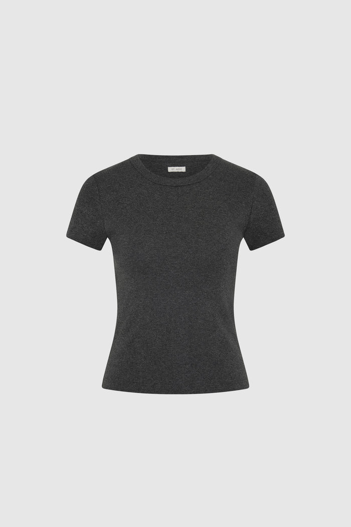Organic Cotton Baby Tee - Charcoal Melange