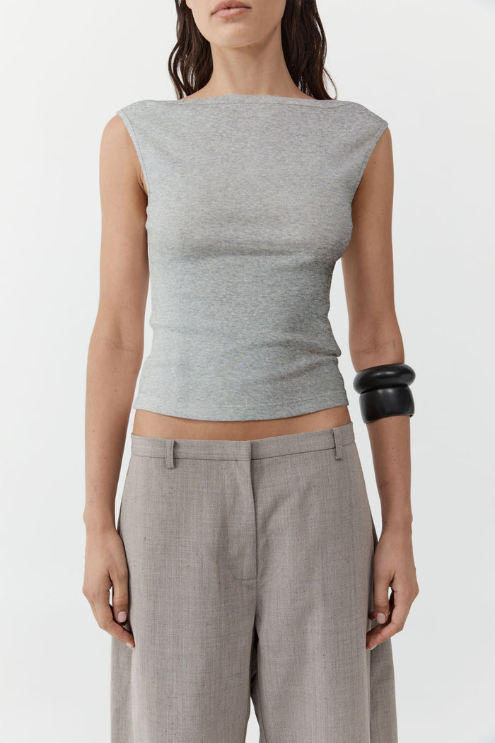 Organic Cotton Ballerina Top - Grey Marle