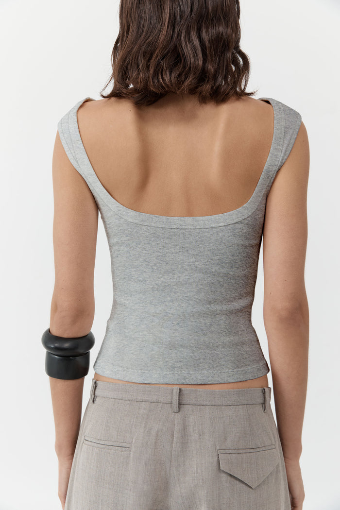 Organic Cotton Ballerina Top - Grey Marle