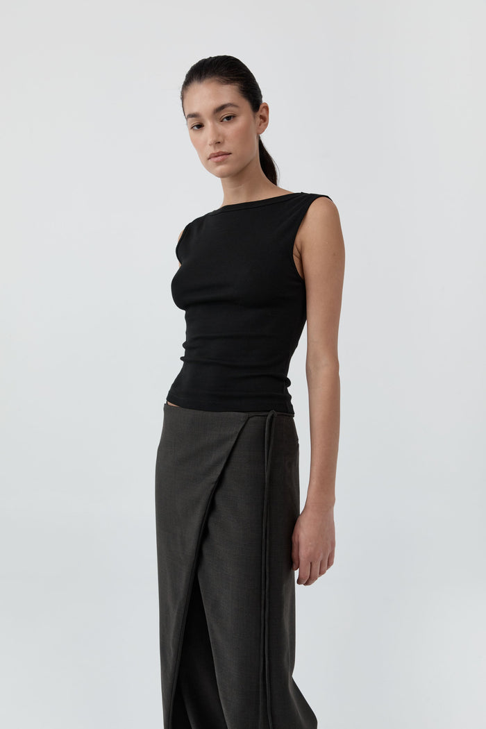 Organic Cotton Ballerina Top - Jet Black