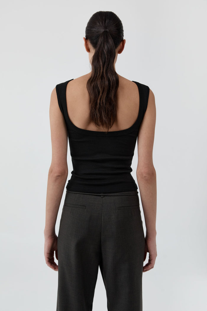 Organic Cotton Ballerina Top - Jet Black
