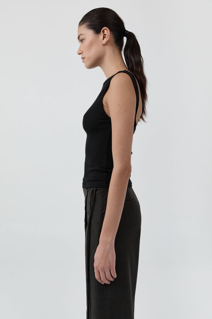 Organic Cotton Ballerina Top - Jet Black