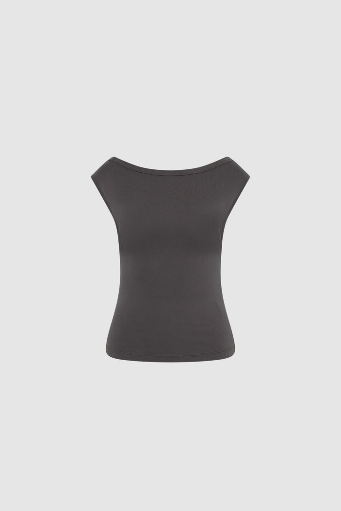 Organic Cotton Ballerina Top - Soot