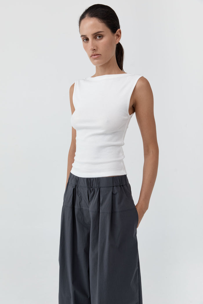 Organic Cotton Ballerina Top - White
