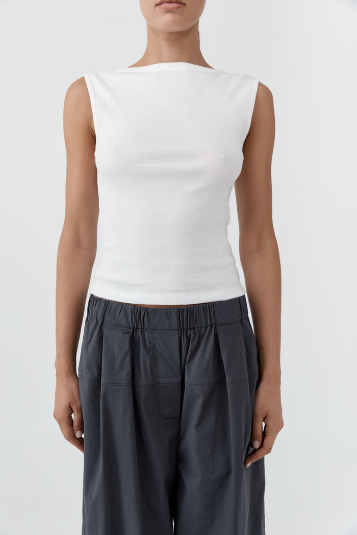 Organic Cotton Ballerina Top - White