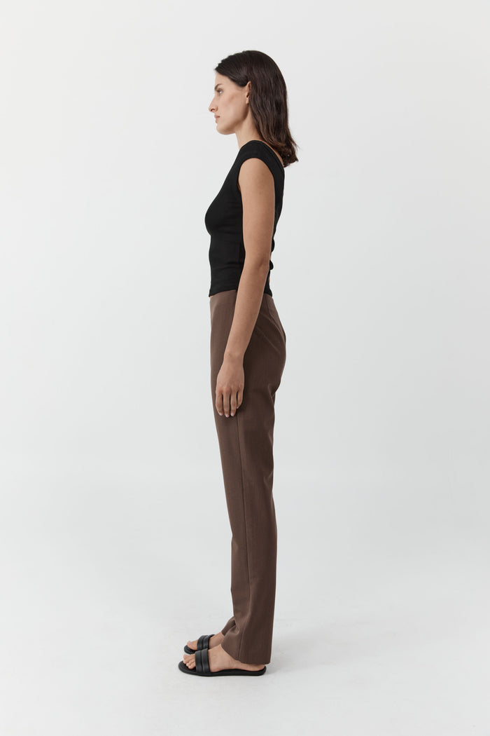 Organic Cotton Off Shoulder Top - Jet Black
