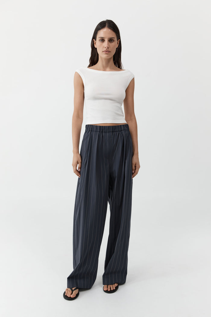 Organic Cotton Off Shoulder Top - White