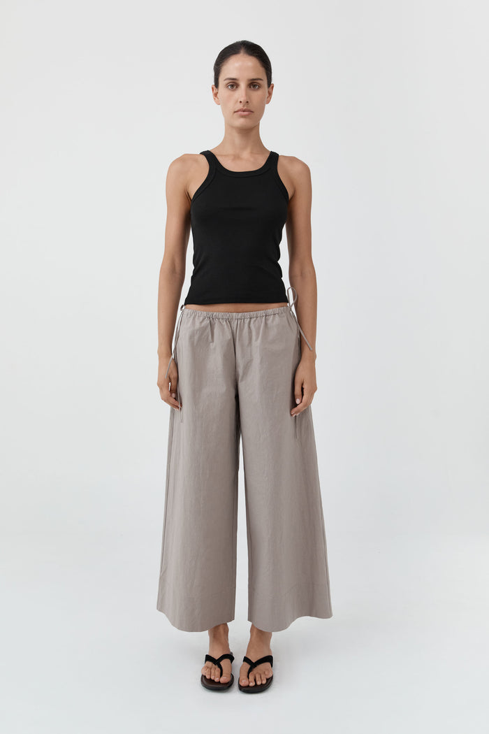 Organic Cotton Racer Singlet - Jet Black