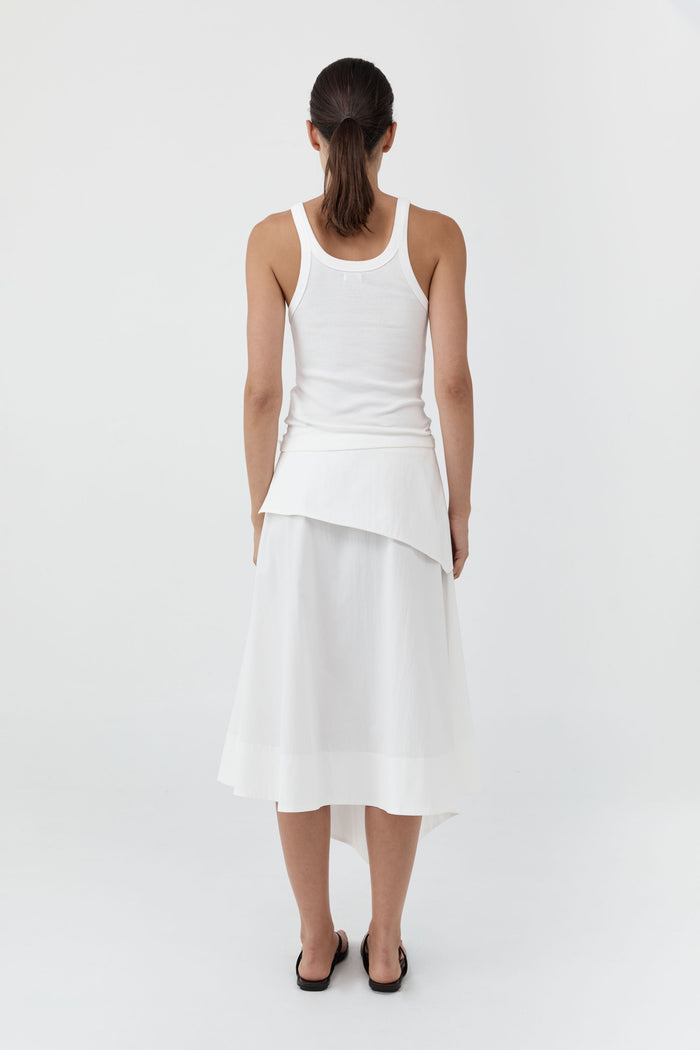 Organic Cotton Racer Singlet - White