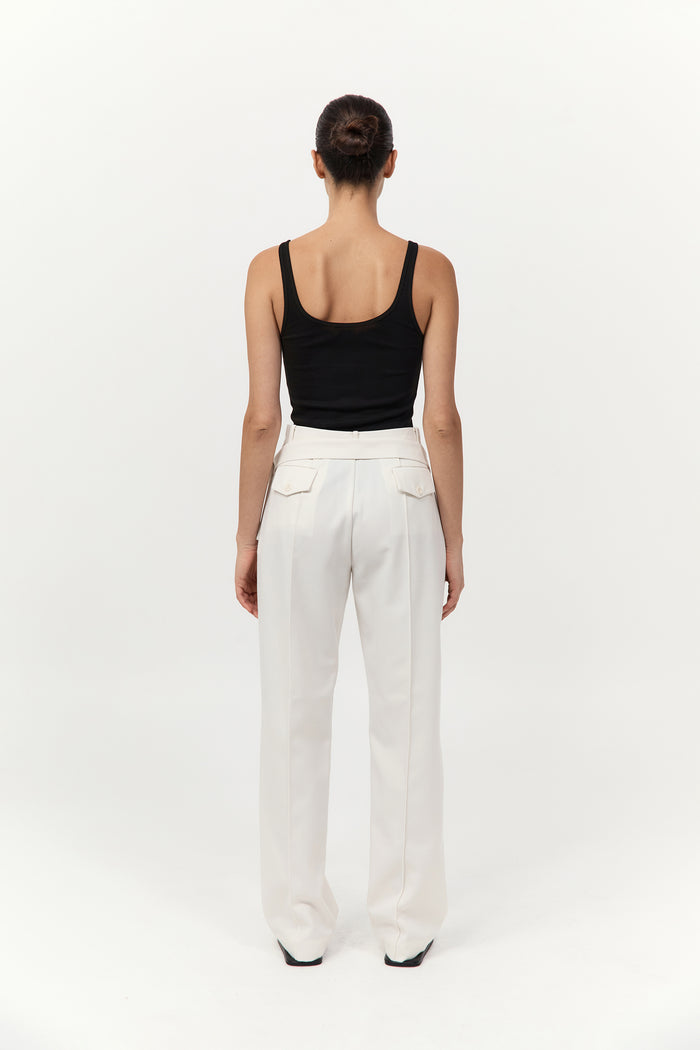 Organic Cotton Slim Scoop Tank - Jet Black