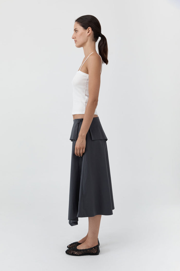 Organic Cotton Square Neck Cami - White
