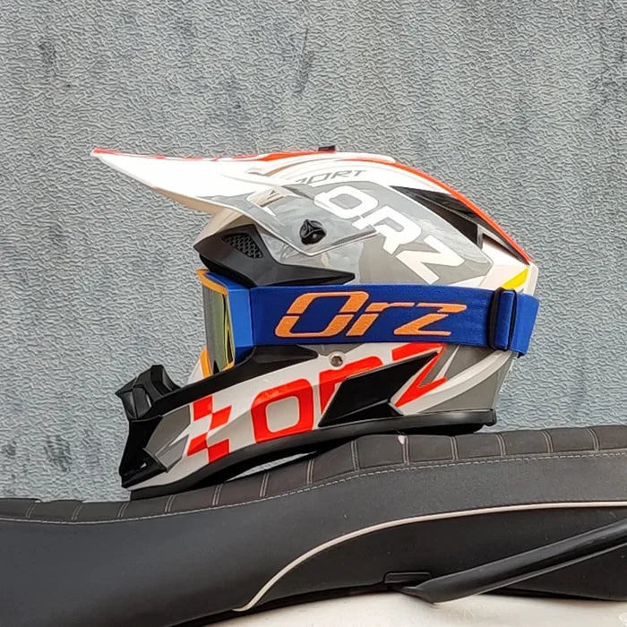 ORZ Högkvalitativ Motorcykel Offroad Racinghjälm ATV Skog DH Mountainbike Fullhjälm DOT-Godkänd