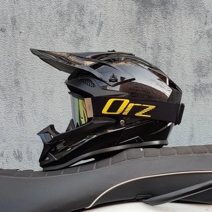ORZ Högkvalitativ Motorcykel Offroad Racinghjälm ATV Skog DH Mountainbike Fullhjälm DOT-Godkänd