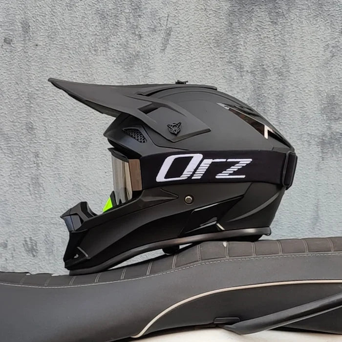 ORZ Högkvalitativ Motorcykel Offroad Racinghjälm ATV Skog DH Mountainbike Fullhjälm DOT-Godkänd