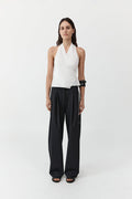 Oxford Wrap Top - White