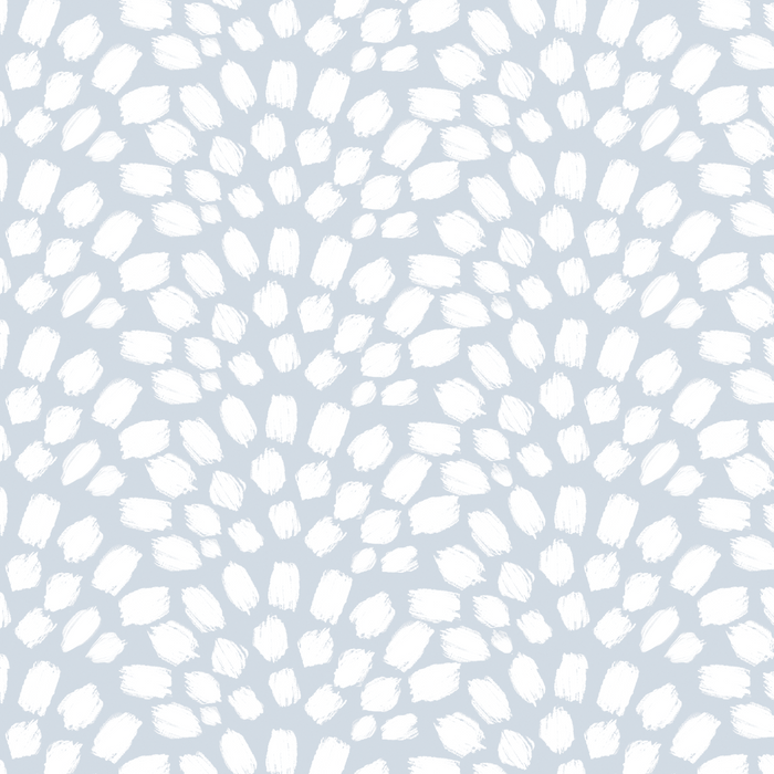 Painted Scallops Wallpaper - Dusty Blue