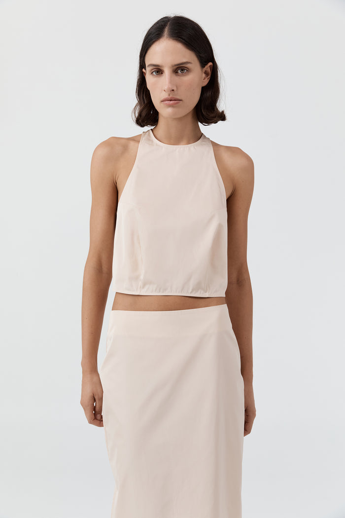 Paper Taffeta Cocoon Top - Pink Salt