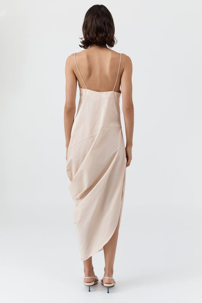 Paper Taffeta Drape Dress - Pink Salt