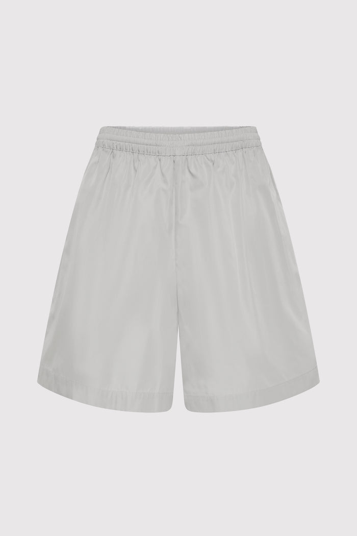 Paper Taffeta Short - Silver / Off White