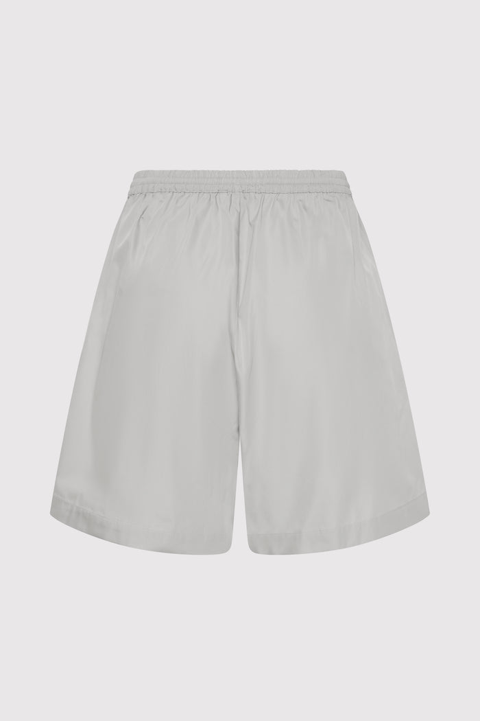 Paper Taffeta Short - Silver / Off White