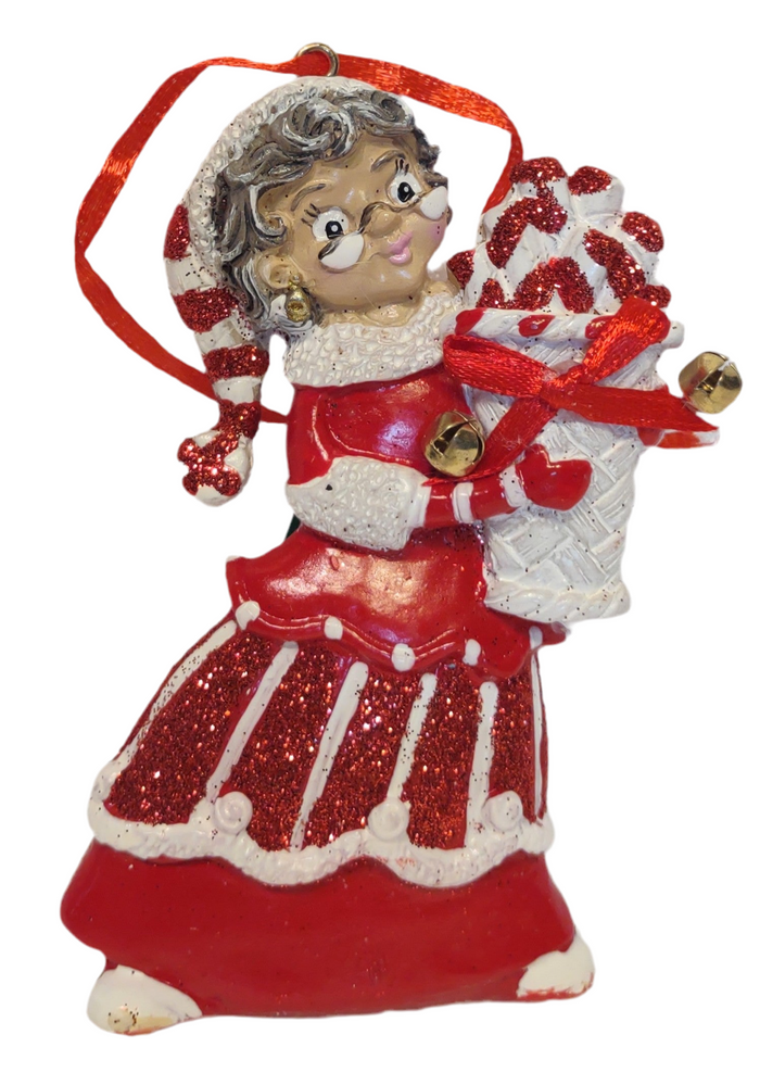 Peppermint Santa Clause or Mrs. Claus Ornament